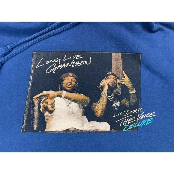 OTF Only The Family Lil Durk & Von Pullover Hoodie Men Small Rap Merch The Voice - Picture 2 of 6